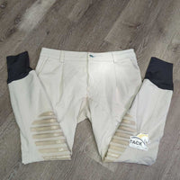 MENS Euro Seat Breeches *gc, stains, older, discolored seat & legs, pills, snags
