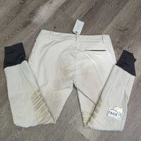 MENS Euro Seat Breeches *gc, stains, older, discolored seat & legs, pills, snags
