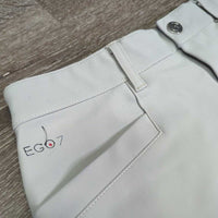 MENS Euro Seat Breeches *gc, v.discolored & stained seat & legs, seam rubs, stains, older?
