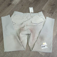 MENS Euro Seat Breeches *gc, v.discolored & stained seat & legs, seam rubs, stains, older?
