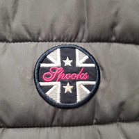 Quilt Puffer Vest, hood, zipper *gc, dirty, stains
