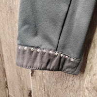 Technical Show Jacket, bling, zipper, snap *gc, pulled pit seams, seam puckers, stained cuffs, faded?
