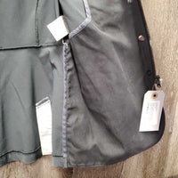 Technical Show Jacket, bling, zipper, snap *gc, pulled pit seams, seam puckers, stained cuffs, faded?
