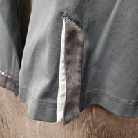 Technical Show Jacket, bling, zipper, snap *gc, pulled pit seams, seam puckers, stained cuffs, faded?
