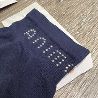 Tall Nylon Riding Socks, bling *vgc, clean, rubs, pills
