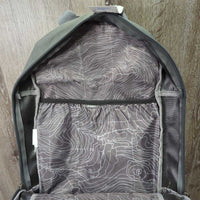 Backpack, "tbird", pocket *xc, mnr dirt/dust, loose embroidery thread
