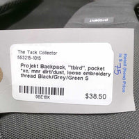 Backpack, "tbird", pocket *xc, mnr dirt/dust, loose embroidery thread
