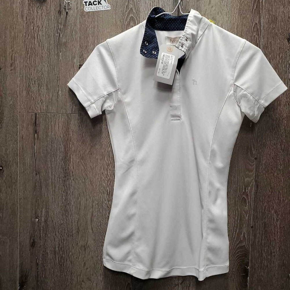 SS Show Sun Shirt, 1/3 Snap Up, snap collar, mesh pits *gc, mnr undone collar stitching, seam puckers & stains