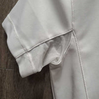 SS Show Sun Shirt, 1/3 Snap Up, snap collar, mesh pits *gc, mnr undone collar stitching, seam puckers & stains