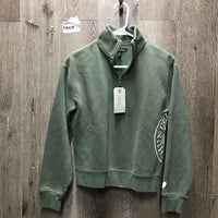 Hvy Sweatshirt, 1/4 Zip Up *vgc, mnr seam rubs & frays
