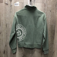 Hvy Sweatshirt, 1/4 Zip Up *vgc, mnr seam rubs & frays