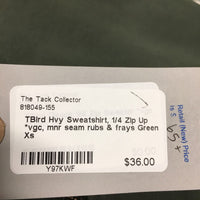 Hvy Sweatshirt, 1/4 Zip Up *vgc, mnr seam rubs & frays