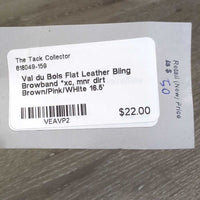 Flat Leather Bling Browband *xc, mnr dirt, older?
