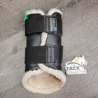 1 Only (Left) Closed Front Boot, Wool Lined, velcro *gc, v.hairy velcro, clean & dirty, hair, edge rubs, clumpy
