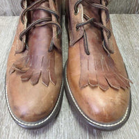 Short Western Roper Boots, laces, fringe *vgc, clean, mnr scuffs, stains & scratches, NO Insoles
