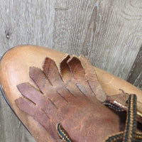 Short Western Roper Boots, laces, fringe *vgc, clean, mnr scuffs, stains & scratches, NO Insoles
