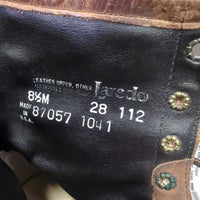 Short Western Roper Boots, laces, fringe *vgc, clean, mnr scuffs, stains & scratches, NO Insoles
