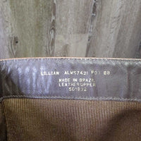 Tall Leather Boots, Zips *gc, sticky zippers, scratches, rubs, clean, stains, scrapes
