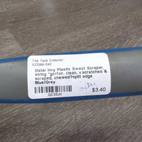 Hvy Plastic Sweat Scraper, string *gc/fair, clean, v.scratched & scraped, chewed?split edge
