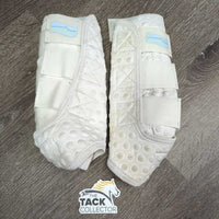 Pr Closed Boots, velcro *gc, clean, hairy, stains, rubs, snags, frays, mnr dingy
