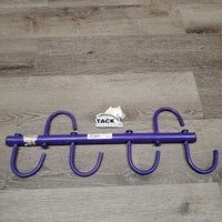 4 Hook Stall Mount Metal Bridle - Tack Rack *gc, clean, scrapes, scratches, mnr peeled
