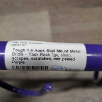 4 Hook Stall Mount Metal Bridle - Tack Rack *gc, clean, scrapes, scratches, mnr peeled
