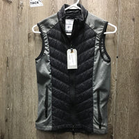 Stretchy Quilt Vest, Zipper *vgc, puckers, shrunk?