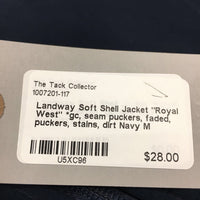Soft Shell Jacket "Royal West" *gc, seam puckers, faded, puckers, stains, dirt