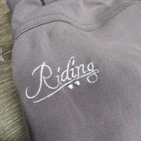 Euroseat Breeches, bling *gc/fair, faded, v.puckered, v.stretched, v.rubbed & pillly, snags, older?
