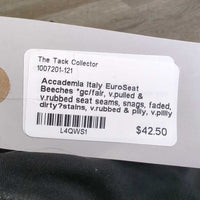 EuroSeat Beeches *gc/fair, v.pulled & v.rubbed seat seams, snags, faded, dirty?stains, v.rubbed & pilly, v.pillly lining
