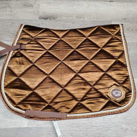 Satin Jumper Pad, bling, 2x piping *vgc, clean, puckers, mnr hair, pills, rubs, stains, bubbles, snag
