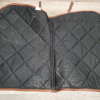 Satin Jumper Pad, bling, 2x piping *vgc, clean, puckers, mnr hair, pills, rubs, stains, bubbles, snag
