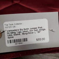 Satin Jumper Pad, 2x bling *vgc, clean, mnr hair, snags, rubs, stains
