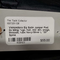 Satin Jumper Pad, 2x bling *vgc, hair, mnr dirt, snags, threads, rubs
