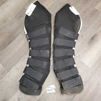 Tall Hind Shipping Boots, fleece lined gc, dirty, hairy velcro, mnr pooey
