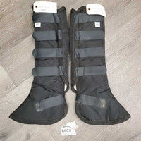 Pr Front Shipping Boots, Fleece Lined *vgc, mnr dirty/pooey, hairy velcro
