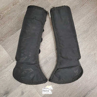 Pr Front Shipping Boots, Fleece Lined *vgc, mnr dirty/pooey, hairy velcro
