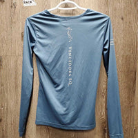 LS V Neck Shirt *vgc, mnr snags, peeling & cracking logos, rubs & pills