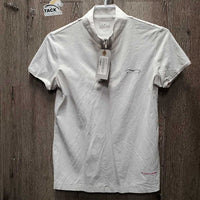 SS Polo Show Shirt, 1/4 Zip Up *gc, rubs, pills, crinkled collar, dingy, edge puckers
