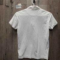 SS Polo Show Shirt, 1/4 Zip Up *gc, rubs, pills, crinkled collar, dingy, edge puckers