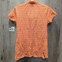 SS Polo Shirt, 1/4 Button Up "RMSJ" *gc, curled collar, faded
