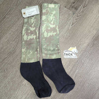 Tall Nylon Riding Socks, thick cotton foot *gc, faded, rubs, hair, pills
