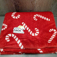 Soft Fleece Blanket "Candy Canes" *vgc, clean