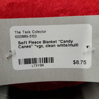 Soft Fleece Blanket "Candy Canes" *vgc, clean
