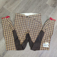 Full Seat Breeches *gc, older, v.stretched, v.puckered, undone seam stitching
