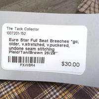 Full Seat Breeches *gc, older, v.stretched, v.puckered, undone seam stitching
