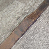 1 Only Soft Thick Wide Stirrup Leather *vgc, clean, scrapes, mnr dents, stains & scratches, older
