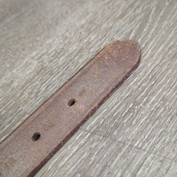 1 Only Soft Thick Wide Stirrup Leather *vgc, clean, scrapes, mnr dents, stains & scratches, older
