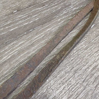 Thick Narrow Curb Reins *gc, rubs, rough back, clean, older?
