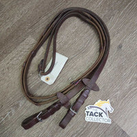Cotton Web Reins, Finger Stoppers, Buckles *gc, mnr rubs, frays, threads, dirt, scrapes & faded edges
